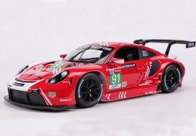 Red 1:24 Scale Bburago Diecast Porsche 911 RSR Model