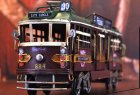 Large Scale Brown Vintage Tinplate Europe Tram Model