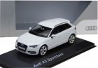 Black / White / Red 1:43 Scale Diecast Audi A3 Sportback Model