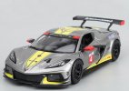 Silver 1:24 Bburago Diecast 2020 Chevrolet Corvette C8.R Model