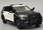 1:24 Black Motormax Police Diecast 2022 Ford Explorer Model