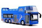 1:32 Scale Blue Kids Diecast Double Decker Sightseeing Bus Toy