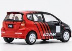 Red-Black 1:64 Scale Diecast Honda Fit Model