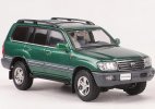 1:64 Scale Green /Silver Diecast Toyota Land Cruiser LC100 Model