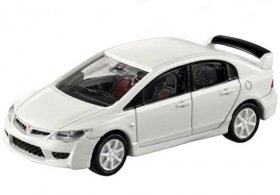 Black / White NO.37 Diecast Honda Civic Type R FD2 Sedan Toy