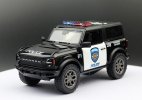 Kids 1:34 Scale Black Police Diecast 2022 Ford Bronco Toy