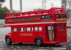 Red NO.9 Diecast London Double Decker Sightseeing Bus Toy