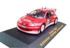 Red 1:43 Scale 2003 New Zealand Rally Diecast Peugeot 206 Model