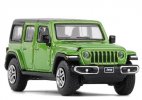 Green 1:64 Scale Diecast Jeep Wrangler Sahara Toy