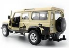 1:36 Scale Creamy White Kids Diecast Land Rover Defender Toy