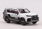 1:64 Scale White-Gray Diecast Lexus LX600 Sport Model