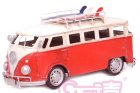 Large Scale Red-White Ancient Style Bus Model