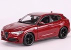 Wine Red 1:24 Scale Bburago Diecast Alfa Romeo Stelvio Model