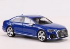 Blue / Silver / Black / Gray 1:64 Scale Diecast Audi S8 D5 Model