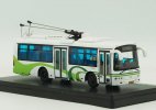 1:76 Green-White Diecast Sunwin SK5105KGP-3 Trolley Bus Model