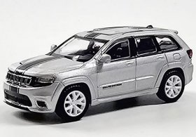 White / Silver Diecast 2019 Jeep Grand Cherokee Trackhawk Toy