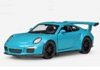 Kids 1:36 Scale Welly Blue Diecast 2016 Porsche 911 GT3 RS Toy