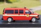 1:43 Scale Red Fire Dept Resin GMC Savana Model