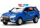 1:43 Scale Blue Police Diecast Mitsubishi Outlander SUV Model