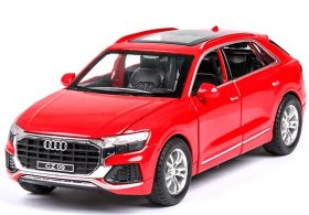 Black / White / Red 1:24 Scale Diecast 2019 Audi Q8 SUV Model