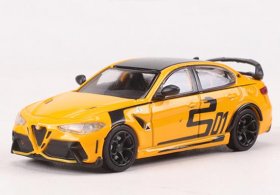 1:64 Scale Yellow Diecast Alfa Romeo Giulia GTAm Model