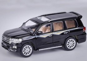 Black 1:64 Scale Diecast 2016 Toyota Land Cruiser LC200 Toy