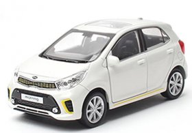 Blue / Black / White 1:33 Scale Diecast Kia Morning Toy