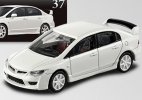 Black / White NO.37 Diecast Honda Civic Type R FD2 Sedan Toy