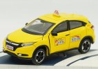 Yellow 1:64 Scale Era Car Taiwan Taxi Diecast Honda Vezel Model