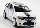 White / Silver Diecast 2019 Jeep Grand Cherokee Trackhawk Toy