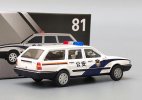 1:64 Scale White Police Diecast VW Santana Wagon Model