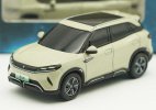 1:64 Scale Creamy White Diecast 2024 BYD Yuan Up Model