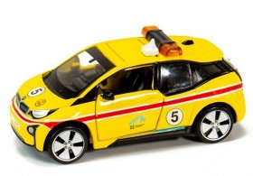 1:64 Scale Yellow Tiny Diecast BMW I3 Airport Patrol Model