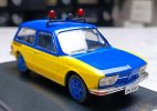 Blue-Yellow Police Premium X Diecast 1975 VW Brasilia Model