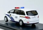 White Police 1:64 Scale Diecast 2014 Buick GL8 MPV Model