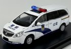 White Police 1:64 Scale Diecast 2014 Buick GL8 MPV Model