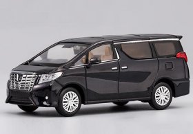 Black / White 1:64 Scale Diecast Toyota Alphard MPV Model