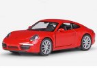 Kids 1:36 Scale Welly Red Diecast Porsche 911 Carrera S Toy