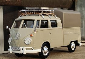 1:24 Scale Gray Motormax Diecast VW T1 Bus Model