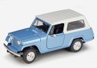 Blue 1:24 Scale Welly Diecast 1967 Jeep Jeepster Commando Model