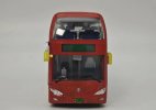 Red 1:64 Diecast Asiastar JS 6130SHJ Double Decker Bus Model