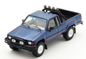 White / Gray / Blue 1:64 Diecast Toyota Hilux Pickup Truck Model