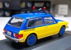 Blue-Yellow Police Premium X Diecast 1975 VW Brasilia Model