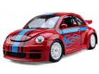 Purple / Orange Bburago 1:18 Diecast VW New Beetle Model