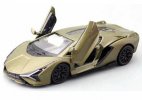 Matte Black / Golden 1:36 Scale Diecast Lamborghini Sian Toy