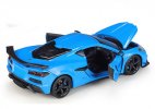 1:24 Blue / Red Welly Diecast 2023 Chevrolet Corvette Z06 Model