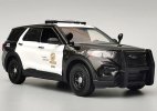 1:24 Black Motormax Police Diecast 2022 Ford Explorer Model