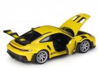 1:24 Welly Yellow / Red Diecast Porsche 911(992) GT3 RS Model