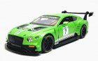 Green NO.7 Kids 1:32 Scale Diecast Bentley Continental GT3 Toy