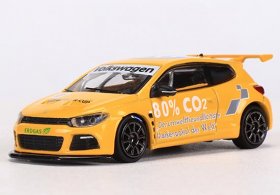 Yellow 1:64 Scale Diecast VW Scirocco R Racing Car Model